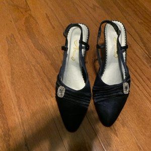 Blue Satin Shoes
